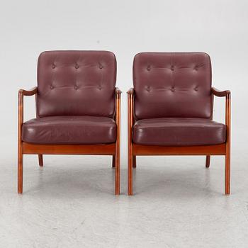 Ole Wanscher, a pair of armchairs, Denmark, second half of the 20th century.