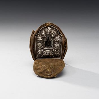 RESEIKONER, 2 st, "Ghau" och VOTIVBILD "Tsa-Tsa" 1900-tal.