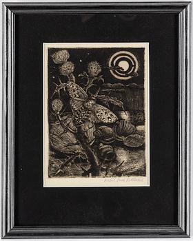 BERTIL BULL HEDLUND, etchings, 10, signed.
