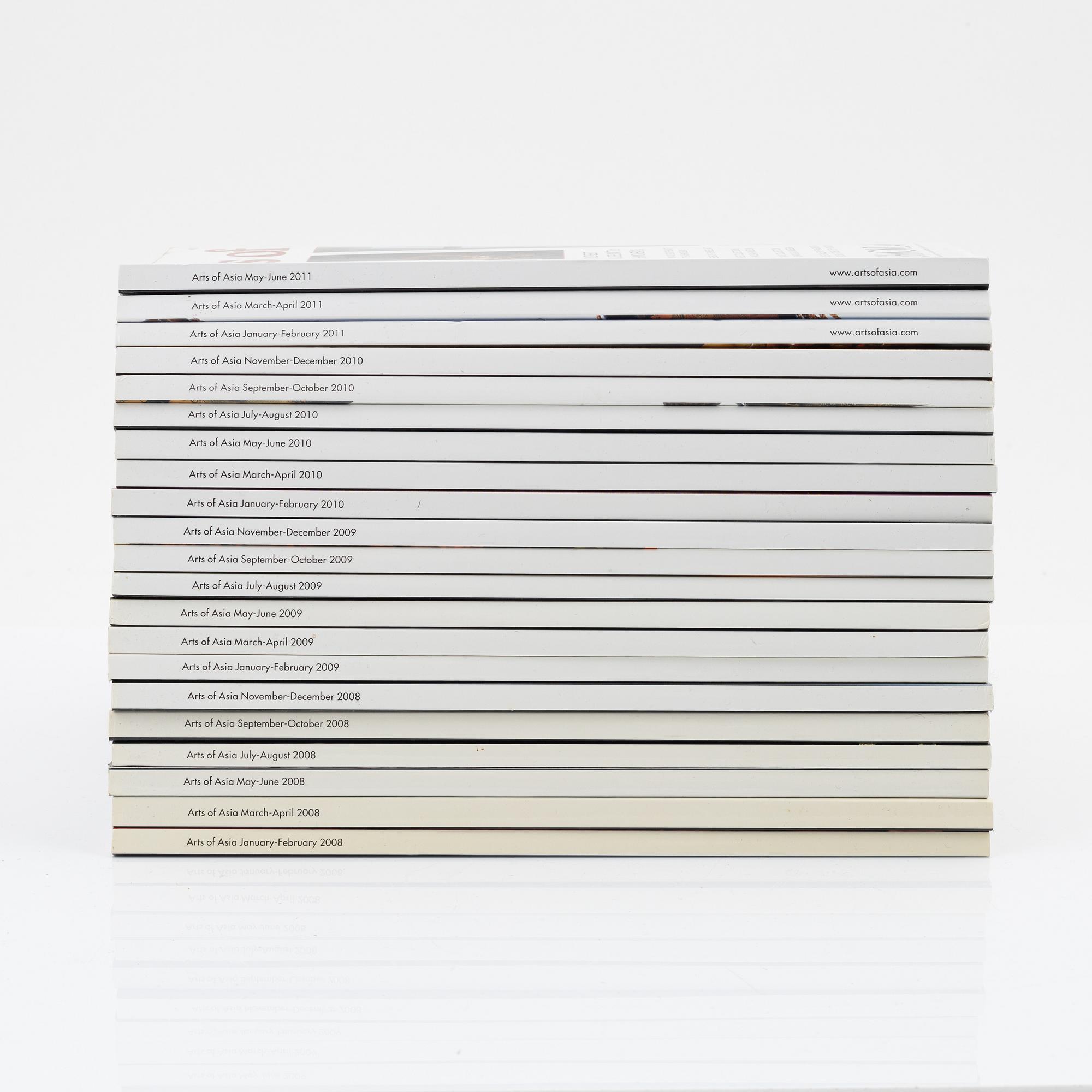 A set of 63 Arts of Asia magazines, from the period 2001-2011.