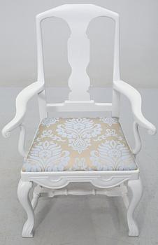 KARMSTOLAR, ett par, barockstil, 1900-talets mitt.