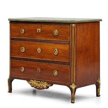26. A Gustavian mahogany commode attributed to N. Dahlin (master in Stockholm 1761-87).