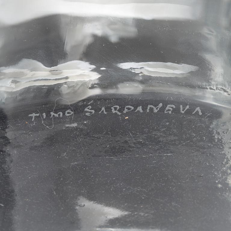 Timo Sarpaneva, a 1960's art glass object, signed Timo Sarpaneva.
