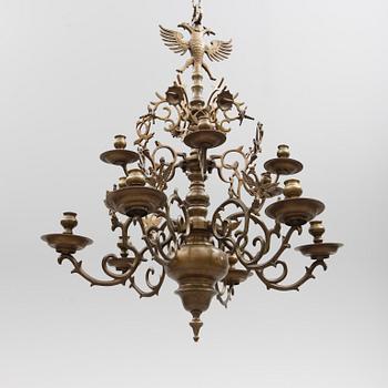 LJUSKRONA, barockstil, 1900-talets första hälft. Höjd ca 90 cm.