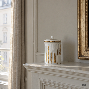Piero Fornasetti, Lidded jar, marked Fornasetti, Milan, Italy, second half of the 20th century.