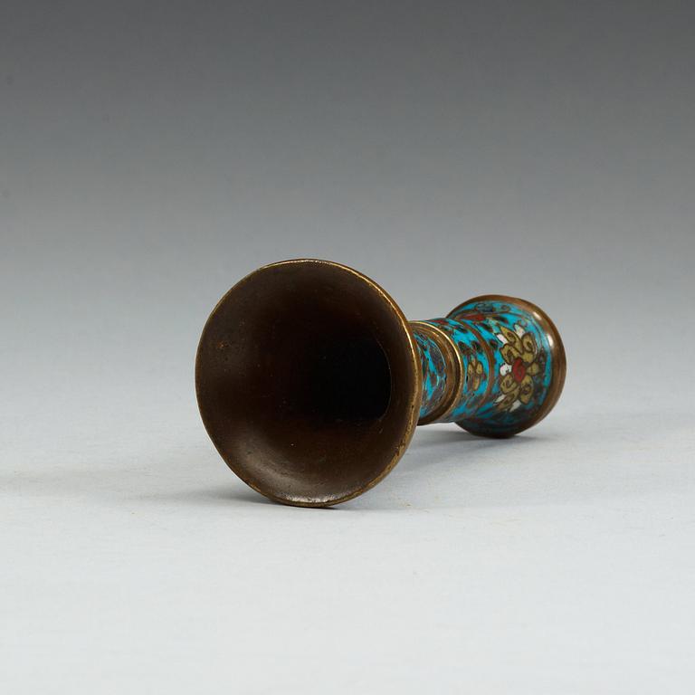 A cloisonné miniature vase, 17th Century.
