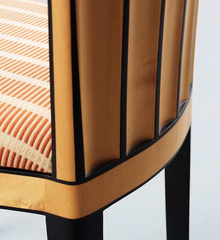 An Eliel Saarinen 8 pieces 'Cranbrook' set of furniture, probably by Adelta, Finland.