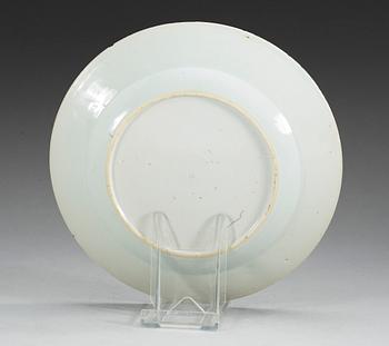 TALLRIKAR, 12 stycken, kompaniporslin. Qing dynastin, Qianlong (1736-95).