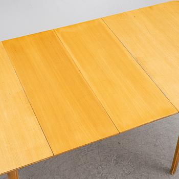 A dining table with six chairs, Sweden, 1940's.