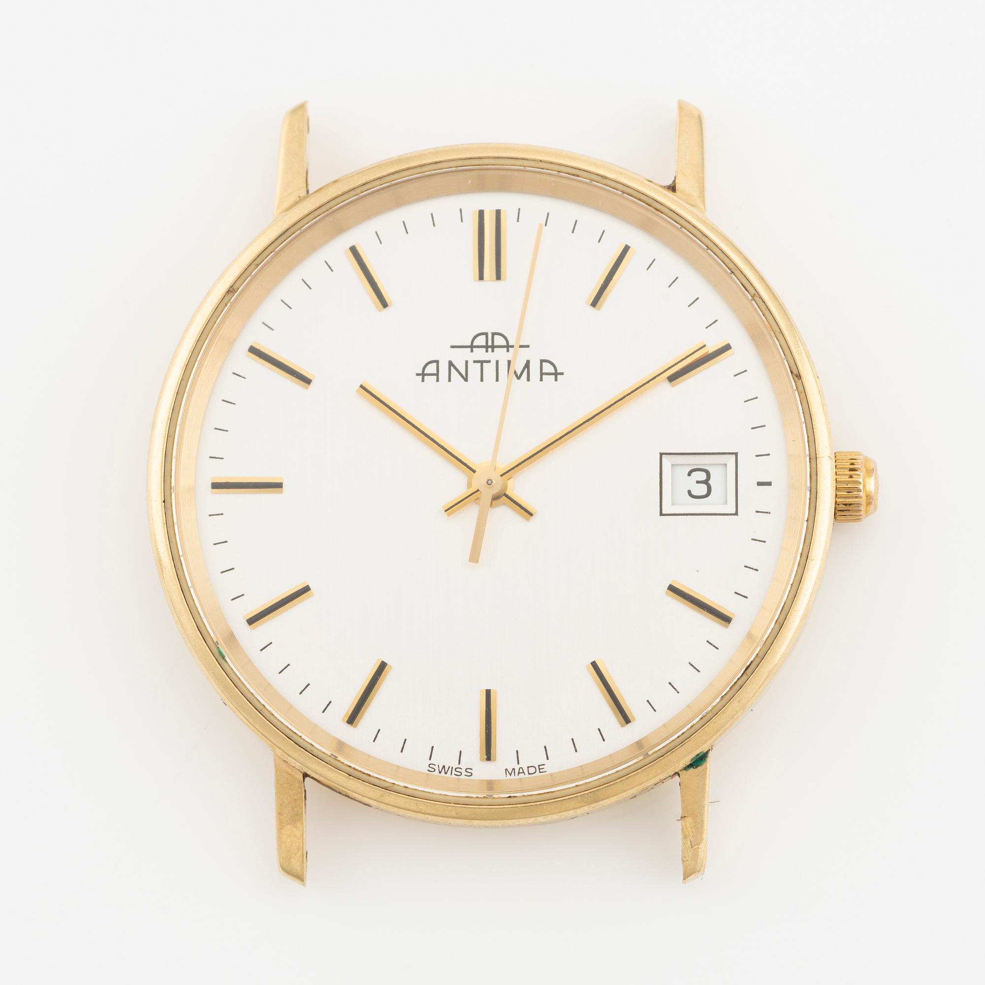 Antima, 14K guld, armbandsur, 33,5 mm.