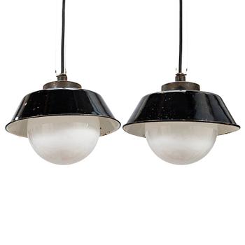 PAAVO TYNELL, Two 1930's '2521-53' industrial light for Taito Finland.