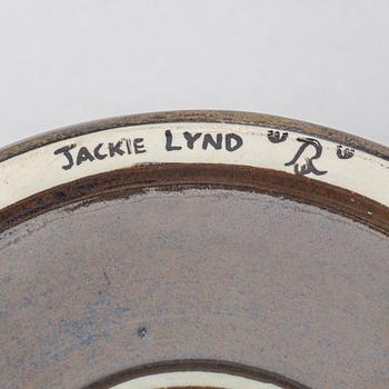 ROLF SINNEMARK, JACKIE LYND and OLLE ALBERIUS, a stoneware vase and two jardinieres, Rörstrand, Sweden.