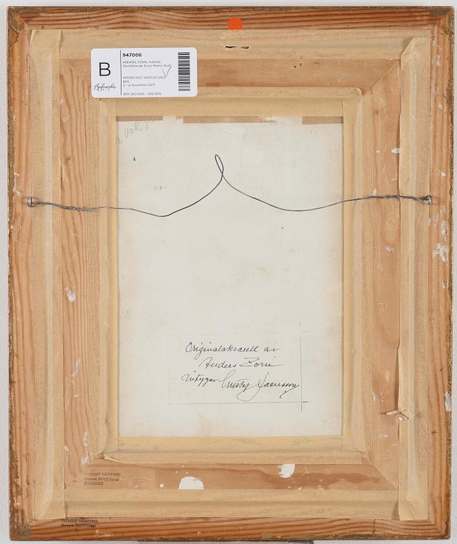 Anders Zorn, A portrait of Ernst Morris Bratt.