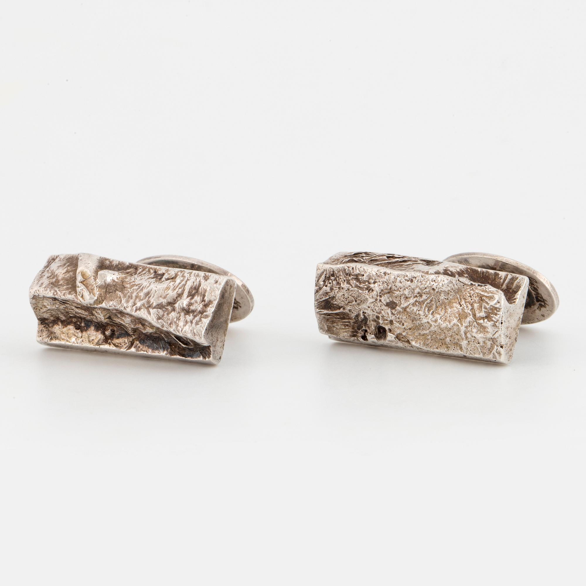 CLAËS E. GIERTTA, cufflinks, silver.