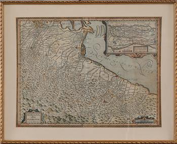 KARTOR, 2 st, delvis handkolorerade kopparstick, 1700-tal.