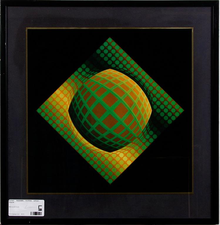 VASARELY, VICTOR efter. Tryck/Affisch.