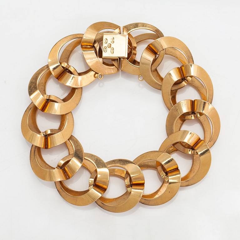 A 14K gold bracelet. Westerback, Helsinki 1965.