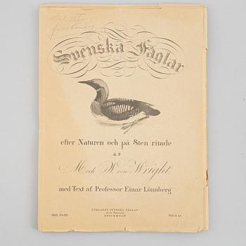 Bröderna von Wright, planschverk samt bok, "Svenska Fåglar", Ivar Baarsens förlag, Stockholm 1924-27.