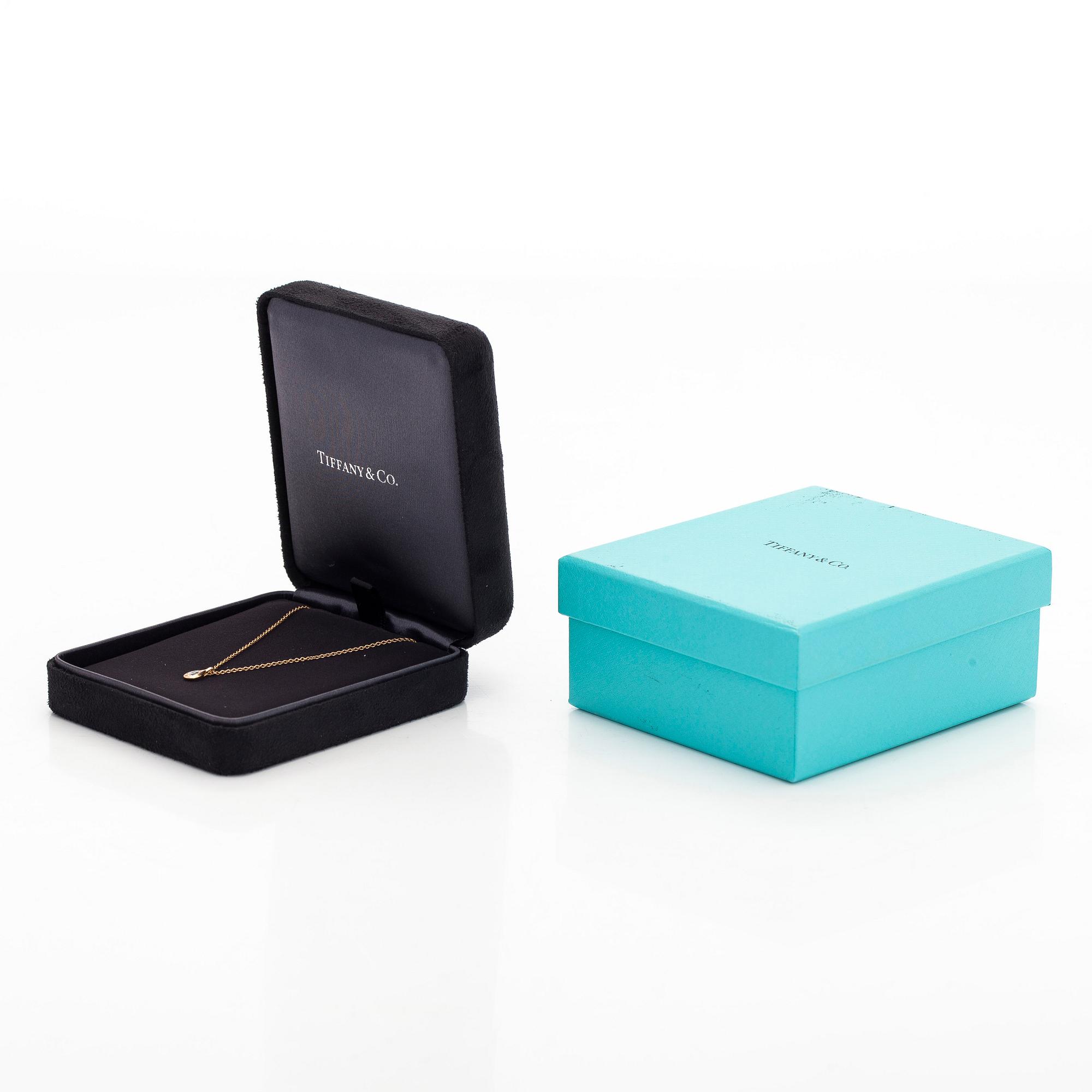 Tiffany & Co, Elsa Peretti, halsband, "Diamonds by the Yard", 18K guld med en päronslipad diamant.