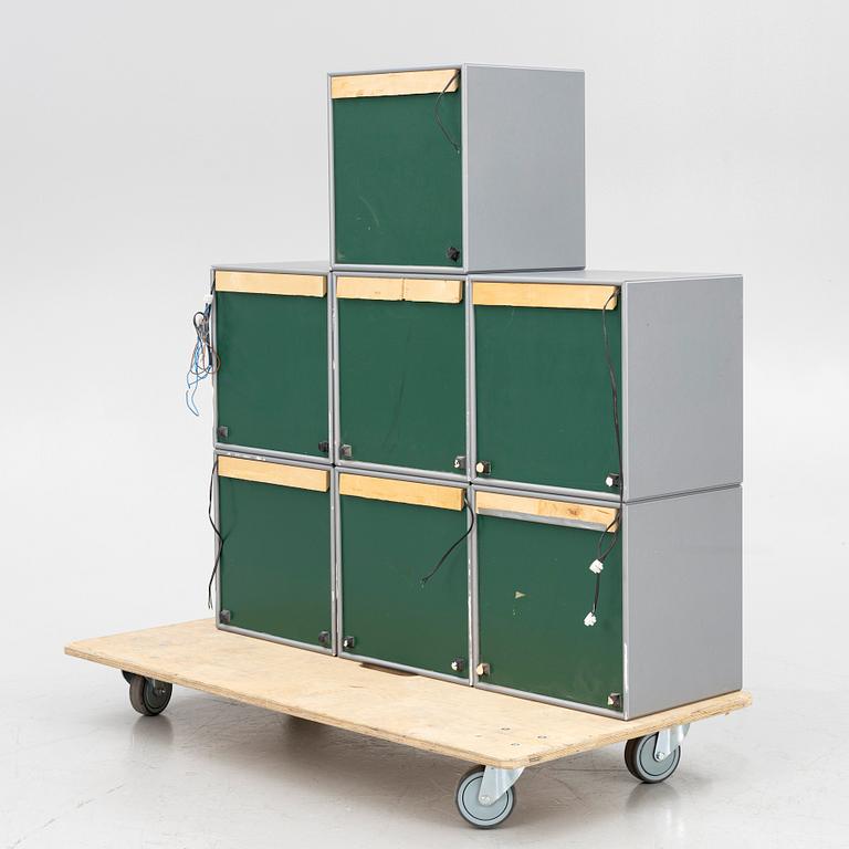 Peter J Lassen, a 7 pieces, shelving system, Montana Møbler, Denmark.