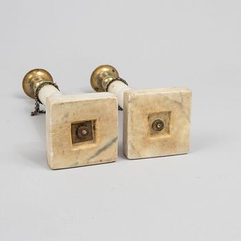 A pair of Gustavian style candle sticks, Sweden, second half of the 19th century.