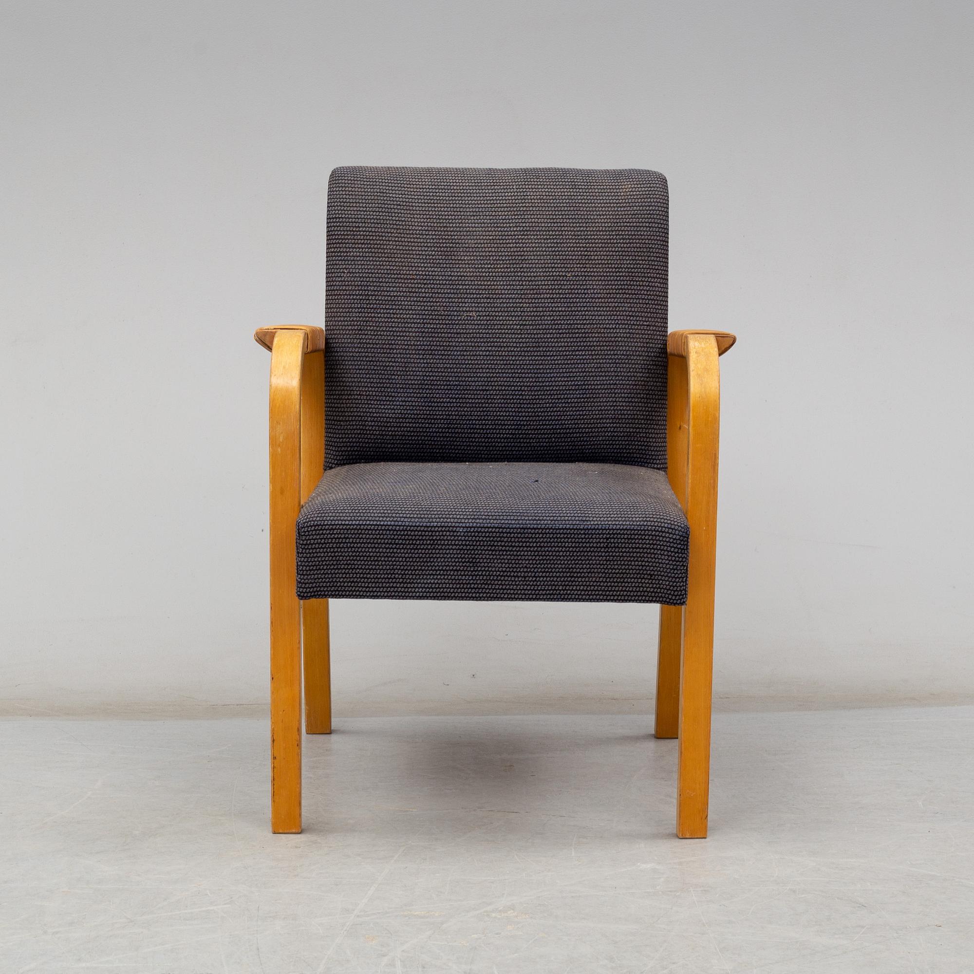 A no 45 arm chair by Alvar Aalto, Artek, Finland, designed in 1948.