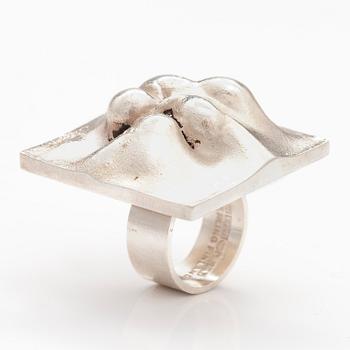 BJÖRN WECKSTRÖM, RING "Plasmak", sterling silver. Lapponia 1969.