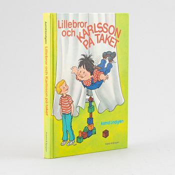 BOK, "Lillebror och Karlsson på taket", Signerad samt stenograferad.