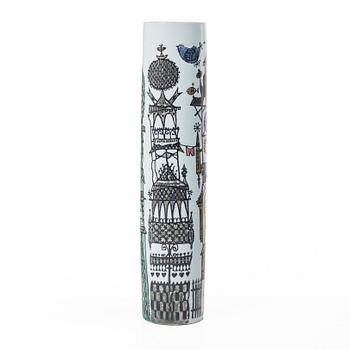 Stig Lindberg, A 'Carnival' feiance vase, Gustavsberg Studio, 1958–62.