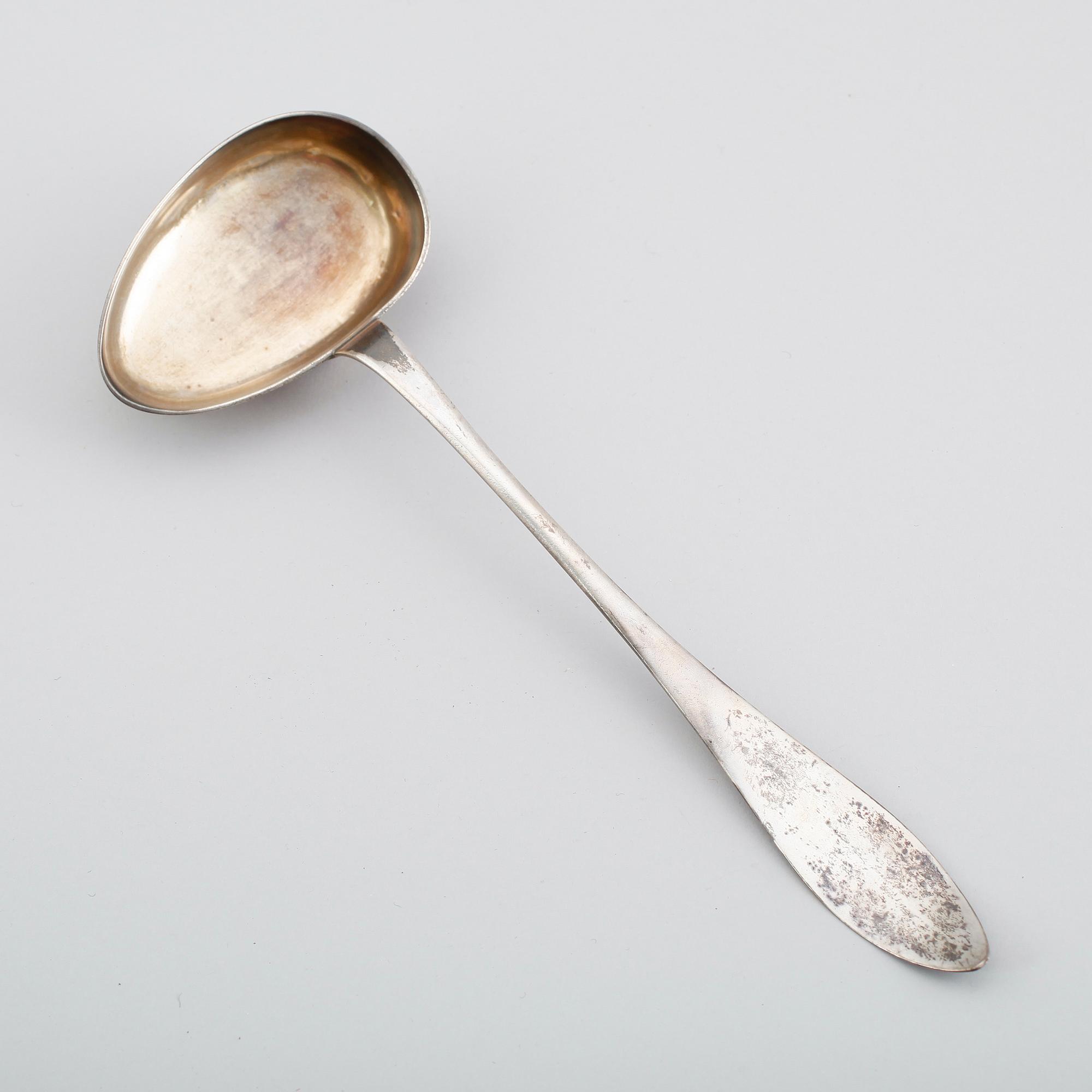 SOPPSLEV, silver, Johan Malmstedt, Göteborg 1808. Vikt ca 216 gram.