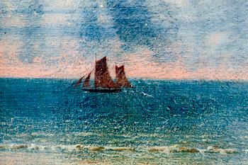 August Hagborg, olja på duk signerad.