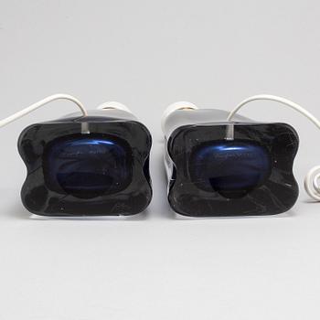 CARL FAGERLUND, a pair of glass lamps, Orrefors.