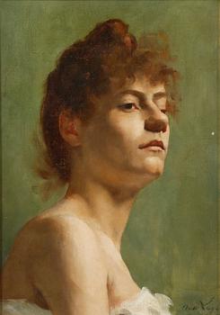 AVA LAGERCRANTZ, oil on canvas, signed and dated 1887.