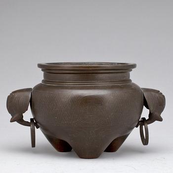 RÖKELSEKAR, brons. Kina, 1900-tal.