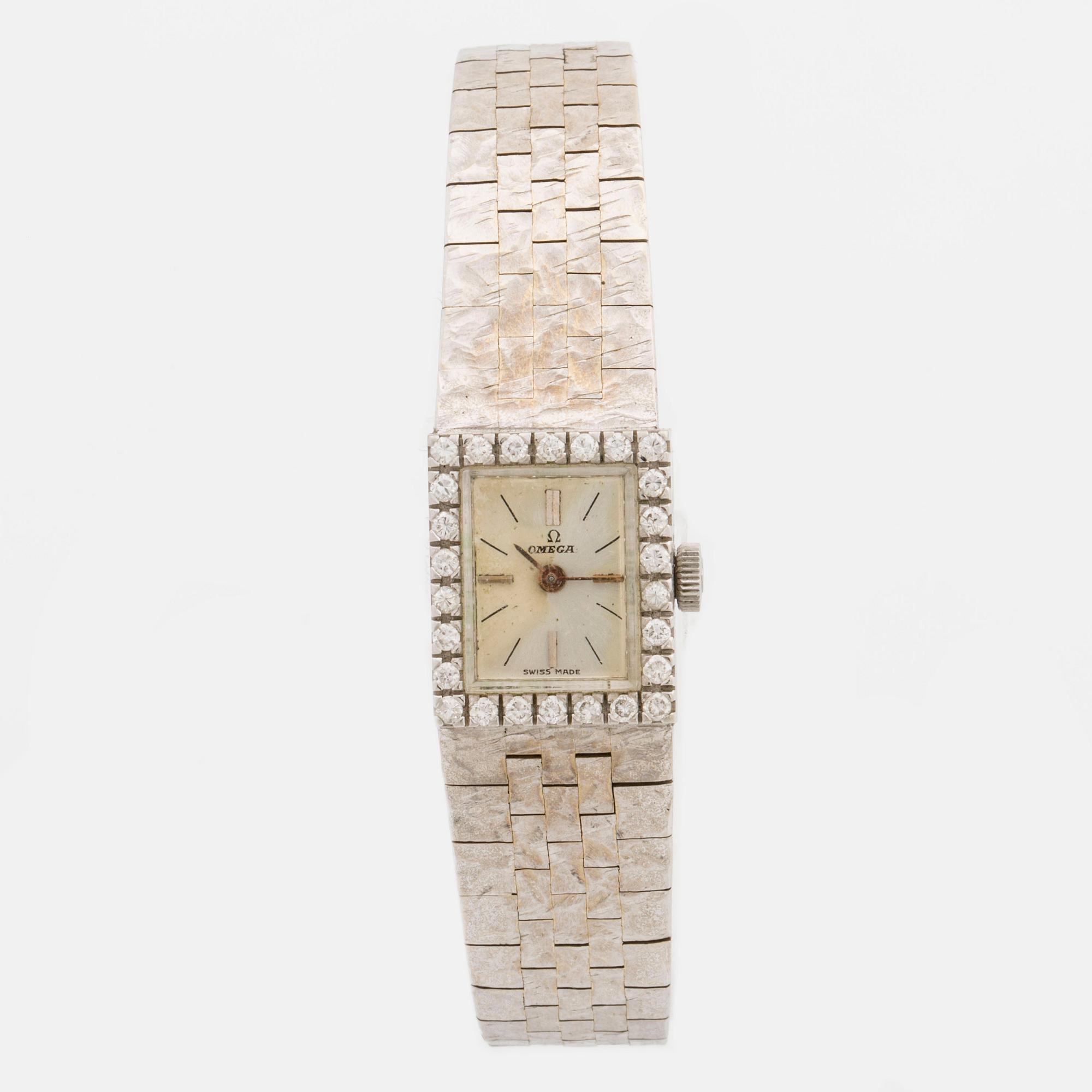 OMEGA, wristwatch, ca 20 x 15 mm,
