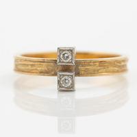 Lapponia, ring 18K gold set with brilliant-cut diamonds, Finland 1979.