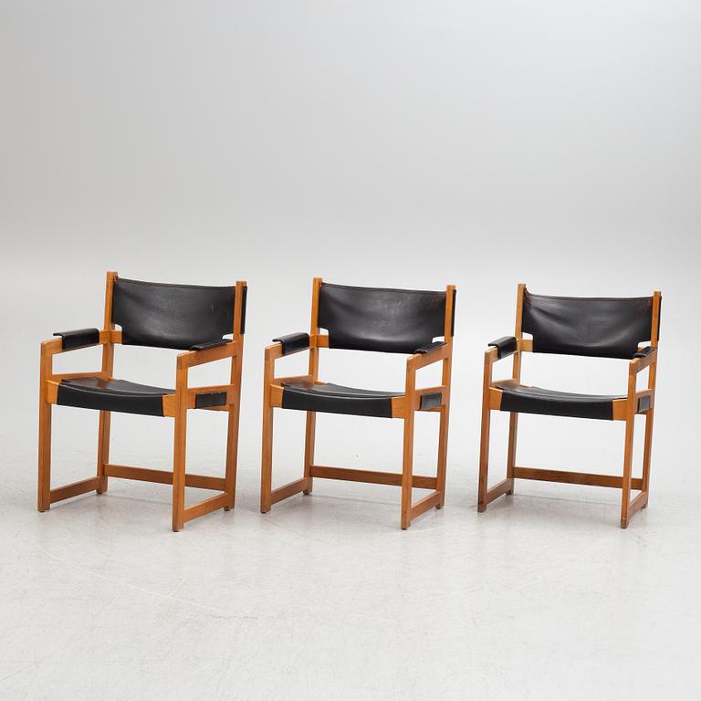 Sven Kai-Larsen, three armchairs, Rälta snickeri, 1960s.