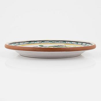 Stig Lindberg, a faience dish, Gustavsberg studio, Sweden 1940-50s.