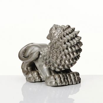 Anna Petrus, a pewter sculpture of a lion, Svenskt Tenn, Stockholm 1952.