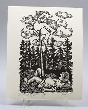 EHRÉN, SVENOLOV. Linoleumsnitt, 17 st, sign. PT.