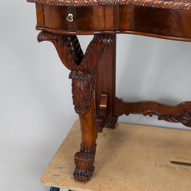 A late 19th century vanity table with stool, Russia.