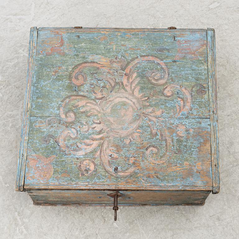 Skrin, allmoge, Småland, daterat 1851.