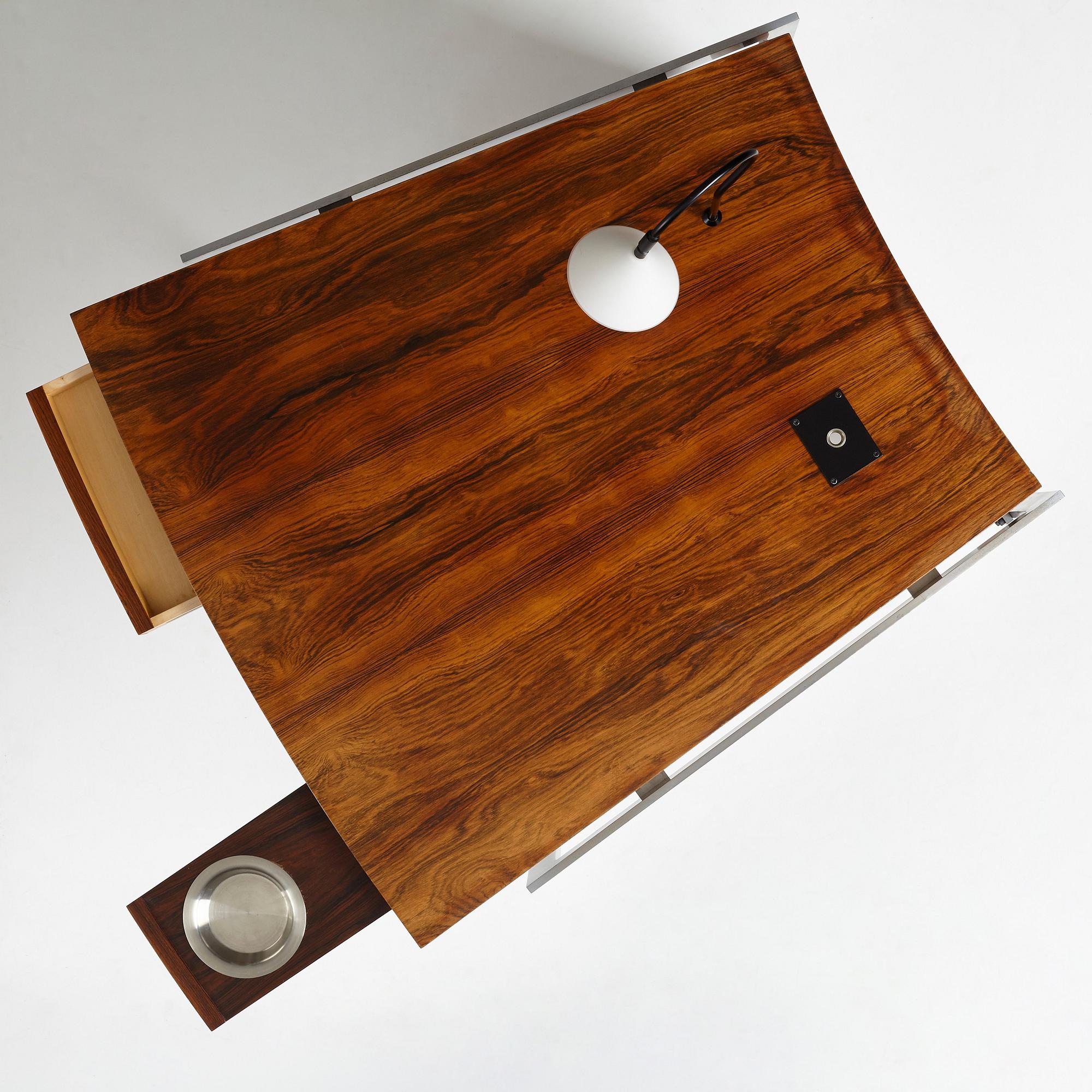 Jørgen Groth, fristående skrivbord, Borella-Hansen & Co samt smidesfirman Herluf Poulsen, Danmark 1962.