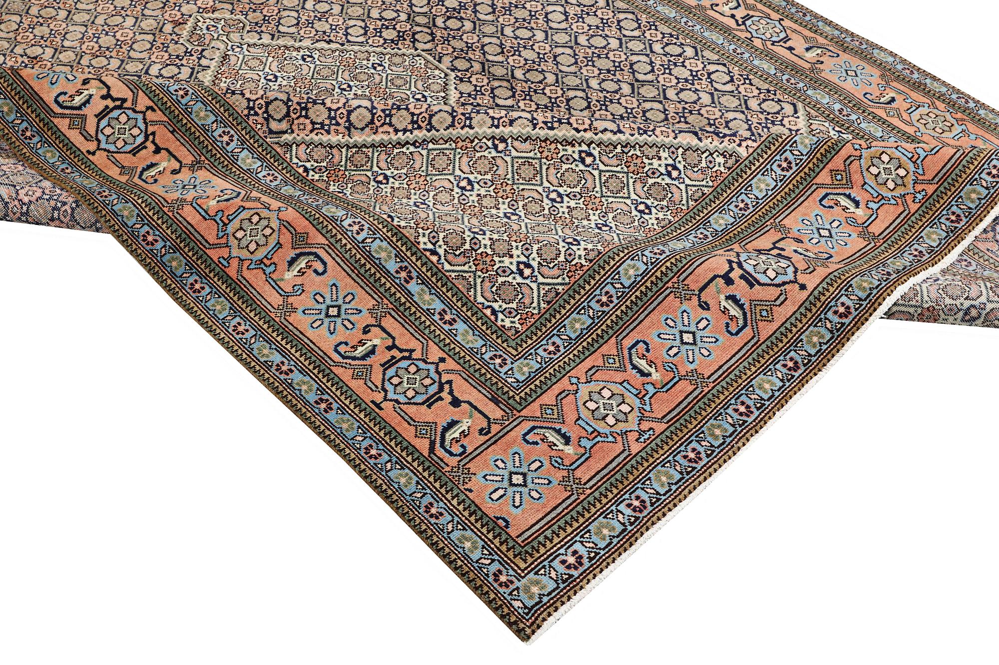 A carpet, Ardebil, c. 334 x 232 cm.