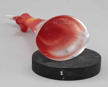 SKULPTUR, glas, Kjell Engman, Kosta Boda, 1980/90-tal.