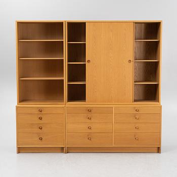 Børge Mogensen, hyllsystem med skåp och lådor, "Öresund". Karl Andersson & Söner, 1900-talets andra hälft.