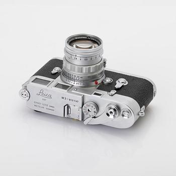 Camera, Leica M3 with lens, manufactured in 1957.