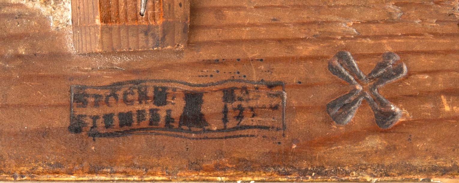 Spegellampett  Gustaviansk med Stockholms hallstämpel sent 1780/90-tal.