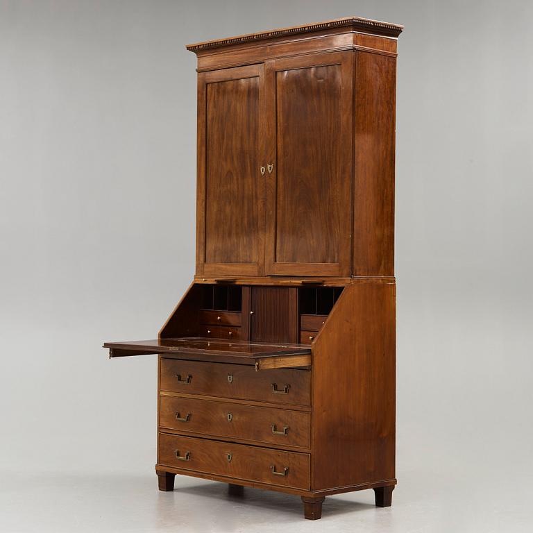 A late Gustavian late18th century writing cabinet attributed C D Fick.