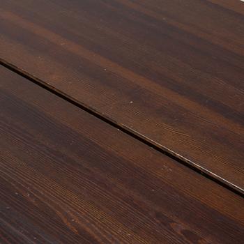 Ilmari Tapiovaara, Dining table and benches, 2 pcs "Pirkka",  Aero Design Furniture Ltd 2000s.